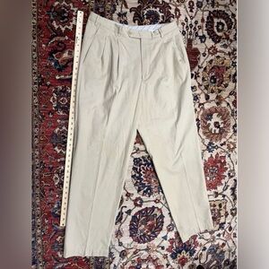 Ermenegildo Zegna Soft Chino Trousers Mens Beige Straight Smart Casual Pants 38